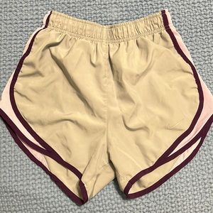 Purple and grey Nike shorts